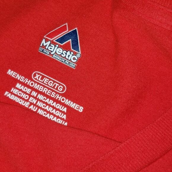 St Louis Cardinals MLB Graphic Tee Red Majestic Mens Size XL - Picture 7 of 7